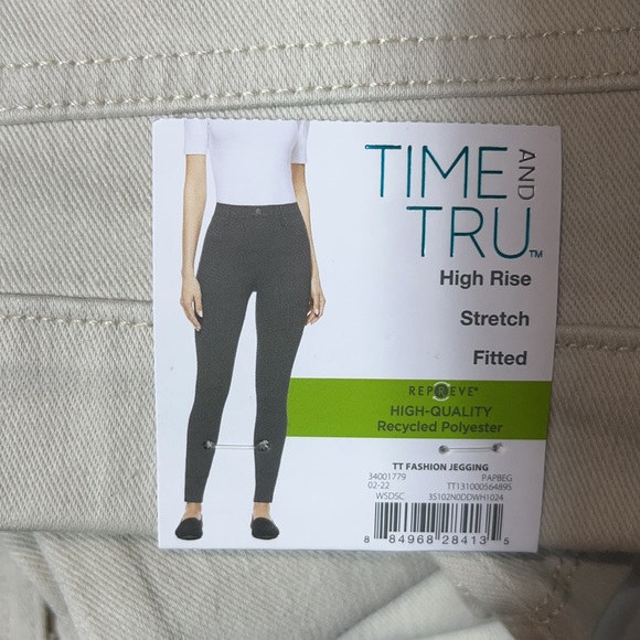 Time and Tru women’s high Rise Jeggings sizes S(4-6) M(8-10) - Picture 4 of 8